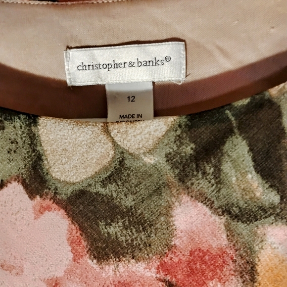 Christopher & Banks Floral Sleeveless Dress with Ruffle Hem - Picture 11 of 11